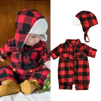 Rorychen Newborn Christmas Clothes Kids Baby Boy Girls Xmas Clothes Red Plaid Romper Jumpsuit Warm Hat 2Pcs Outfit Clothes Set
Rorychen Newborn Christmas Clothes Kids Baby Boy Girls Xmas Clothes Red Plaid Romper Jumpsuit Warm Hat 2Pcs Outfit Clothes Set