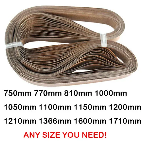 

50pcs 750 770 810 1120 1210 1366mm PTFE sealing belt for FR-900 FR-770 FR-810 FRM-980 FRM-1120 Band Sealer Sealing Machine