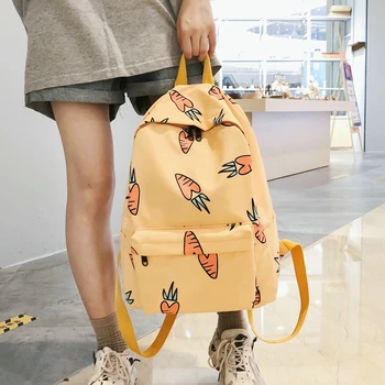 original design Carrot Schoolbag Female Print Girl Cute Junior High School Student Student Korean Backpack Ins HOT Backpack 
original design Carrot Schoolbag Female Print Girl Cute Junior High School Student Student Korean Backpack Ins HOT Backpack