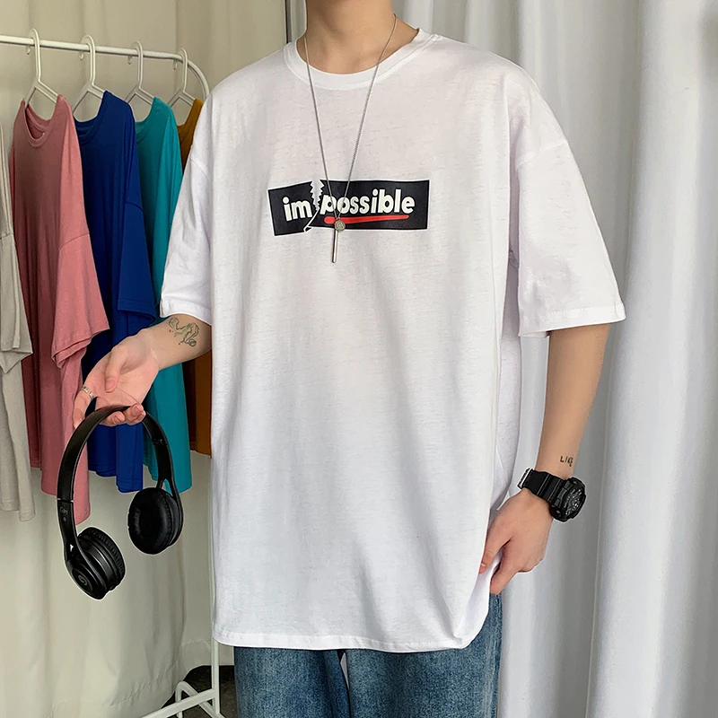 2020 Popular Designer Creativity T Shirts Mens IMPOSSIBLE Words Printed Tops Funny Tee Shirt Homme Loose Fit Simple Streetwear
2020 Popular Designer Creativity T Shirts Mens IMPOSSIBLE Words Printed Tops Funny Tee Shirt Homme Loose Fit Simple Streetwear