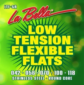 Ltf-5a low flexible flats strings for 5 string bass guitar, steel, 42-118, La Bella
Ltf-5a low flexible flats strings for 5 string bass guitar, steel, 42-118, La Bella
