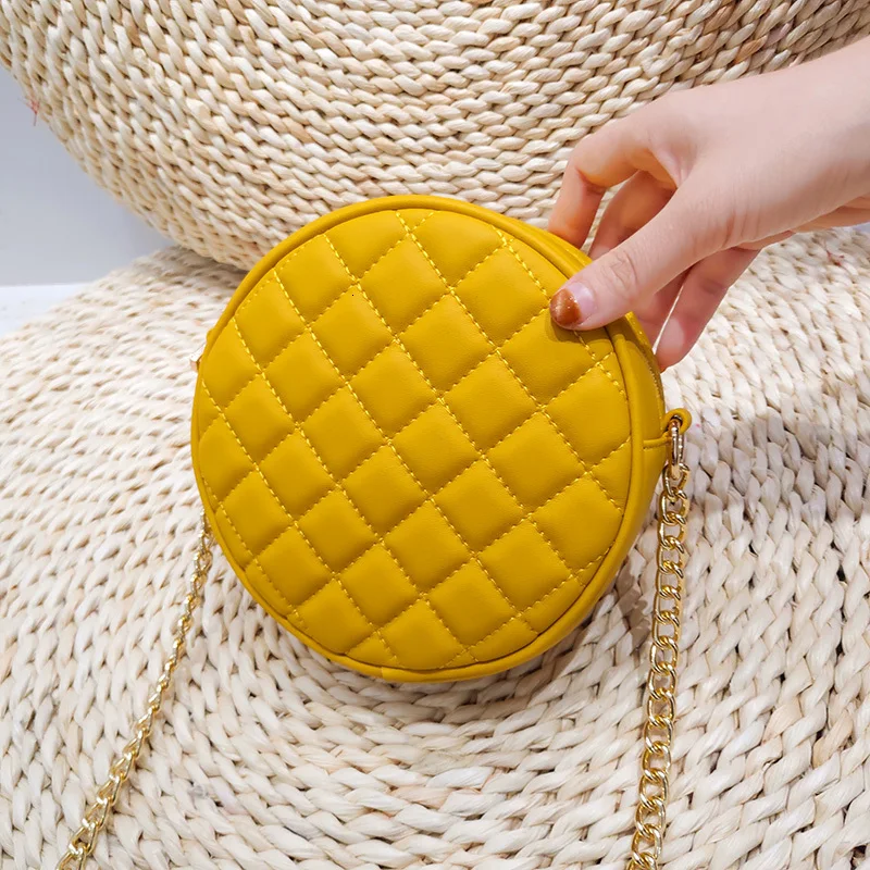 2019 Real Small Circle Package Diamond Grid Chain Ma'am Single Shoulder Satchel Package Round Bolsa Crossbody Bags For Women Sac
2019 Real Small Circle Package Diamond Grid Chain Ma'am Single Shoulder Satchel Package Round Bolsa Crossbody Bags For Women Sac