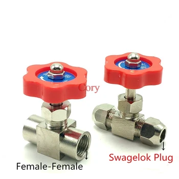 1PC Nickel-Plated Brass 1/8" 1/4" 3/8" 1/2" BSPP Female-Female Threaded 6/8/10/12mm Swagelok Plug Needle Valve
1PC Nickel-Plated Brass 1/8" 1/4" 3/8" 1/2" BSPP Female-Female Threaded 6/8/10/12mm Swagelok Plug Needle Valve