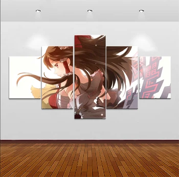 5 Piece Canvas Art Paintings Wall Framework Anime Touhou Reimu Hakurei Pictures HD Prints Posters Living Room Decorative 
5 Piece Canvas Art Paintings Wall Framework Anime Touhou Reimu Hakurei Pictures HD Prints Posters Living Room Decorative