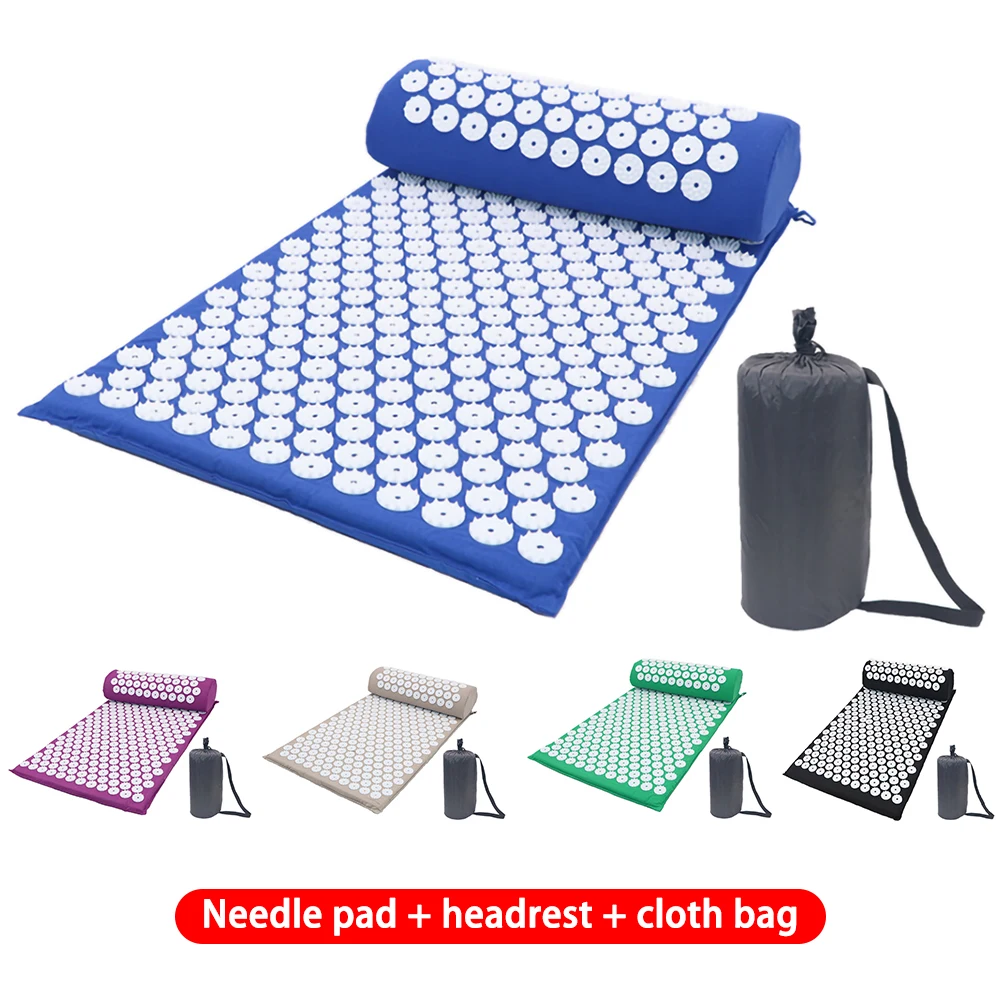 

66*42cm Lotus Acupuncture Massager Cushion Relieve Stress Back Pain Acupressure Mat Pillow Massage Yoga Spike Mat For Body Relax