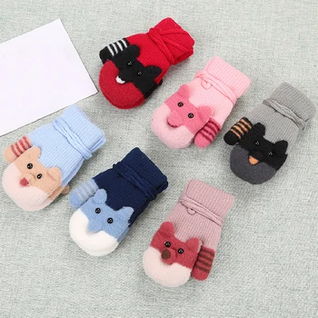 New Cute Cartoon Fox Gloves Winter Knitted Wool Newborn Full Rope Finger Mittens Outdoor Thicken Gloves for Kids Boys Girls
New Cute Cartoon Fox Gloves Winter Knitted Wool Newborn Full Rope Finger Mittens Outdoor Thicken Gloves for Kids Boys Girls