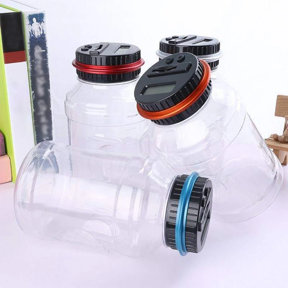 Piggy Bank Counter Coin Electronic Digital LCD Counting Coin Money Saving Box Jar Money Coins Storage Box For USD Taiwan Dollar