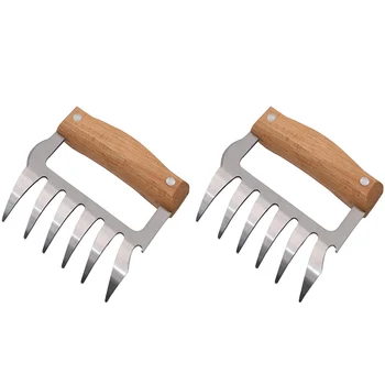 Meat Claws Shredder BBQ Bear Claws Set Metal Pulled Pork Chicken Barbecue Kitchen Claws with Wood Handle for Shredding, Pulling,
Meat Claws Shredder BBQ Bear Claws Set Metal Pulled Pork Chicken Barbecue Kitchen Claws with Wood Handle for Shredding, Pulling,
