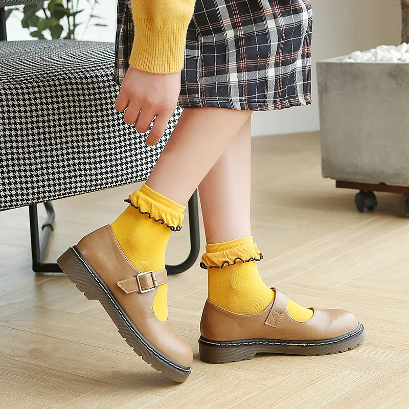 Autumn and Winter Japanese Candy-Colored Lace Ruffled Solid Color Female Cute Kawaii Lolita Socks Princess Fan Wood Ear Socks
Autumn and Winter Japanese Candy-Colored Lace Ruffled Solid Color Female Cute Kawaii Lolita Socks Princess Fan Wood Ear Socks