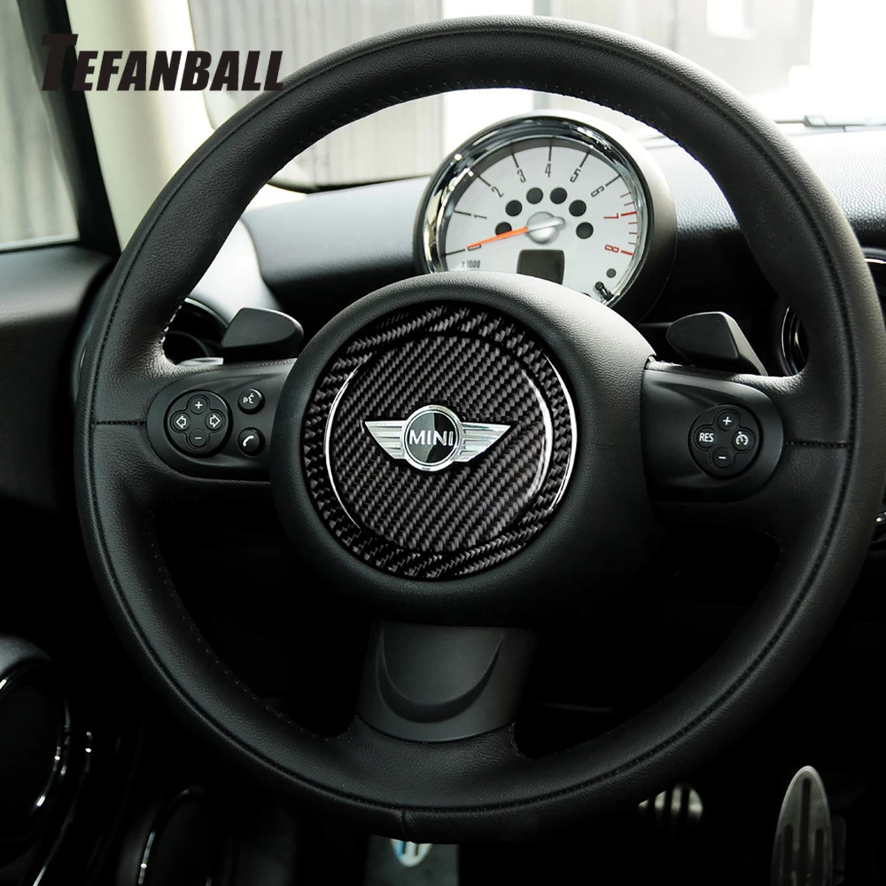 Tefanball Carbon Fiber Car Steering Wheel Stickers Cover Trim For Mini Cooper R55 R56 Countryman R60 Paceman R61 Car Accessories
Tefanball Carbon Fiber Car Steering Wheel Stickers Cover Trim For Mini Cooper R55 R56 Countryman R60 Paceman R61 Car Accessories