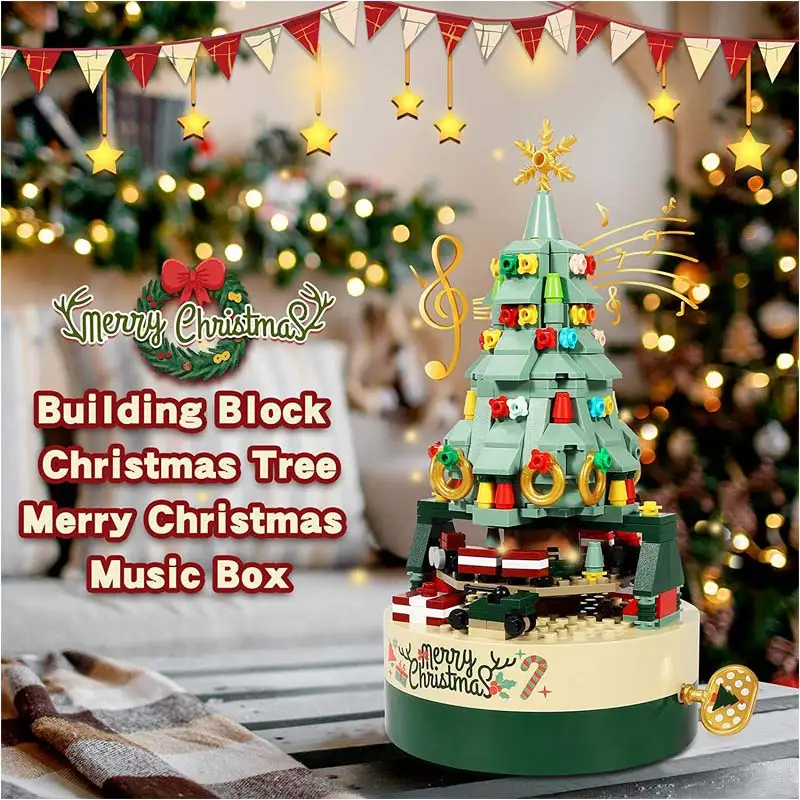 DIY Christmas Tree Music Box Building Block Bricks Kits For Kids Educational Learning Science for 5 6 7 8+ Year Old Gifts Toys
DIY Christmas Tree Music Box Building Block Bricks Kits For Kids Educational Learning Science for 5 6 7 8+ Year Old Gifts Toys