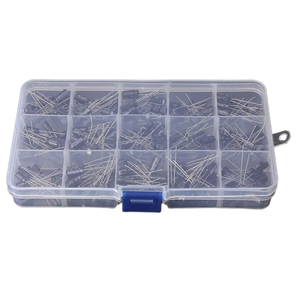 15 values 200pcs Electrolytic Capacitor Organization Storage 0.1-220uF Capacitors Assortment Box Kit
15 values 200pcs Electrolytic Capacitor Organization Storage 0.1-220uF Capacitors Assortment Box Kit
