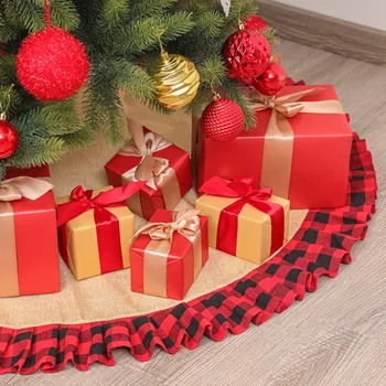 Christmas Tree Bottom Decorations Plaid Cloth Tree Skirt Thick Comfortable and Soft
Christmas Tree Bottom Decorations Plaid Cloth Tree Skirt Thick Comfortable and Soft