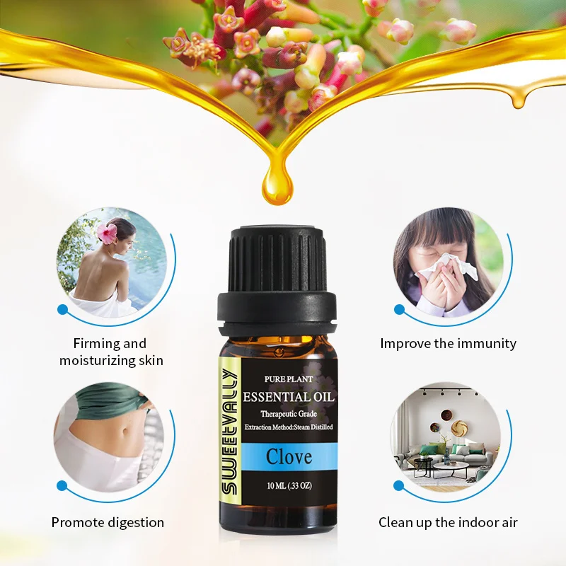 10ml Clove Essential Oil Set Water Solution Natural Plant Aromatherapy Relaxing Fragrance Oil for Car Air Humidifier Freshener
10ml Clove Essential Oil Set Water Solution Natural Plant Aromatherapy Relaxing Fragrance Oil for Car Air Humidifier Freshener