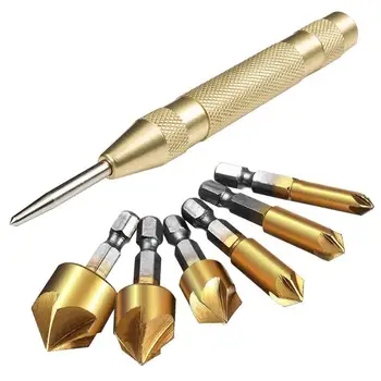 Countersink Chamfer HSS Durable 90 Degree 6mm-19mm Chamfer Hex Shank Drill Bits 7Pcs for Woodworking Tool Supplies 
Countersink Chamfer HSS Durable 90 Degree 6mm-19mm Chamfer Hex Shank Drill Bits 7Pcs for Woodworking Tool Supplies