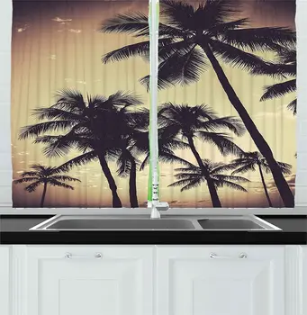 Tropical Kitchen Curtains Tropical Palm Trees on Hawaiian Beach House Design Sunset Modern Print Surfing Window Curtain
Tropical Kitchen Curtains Tropical Palm Trees on Hawaiian Beach House Design Sunset Modern Print Surfing Window Curtain