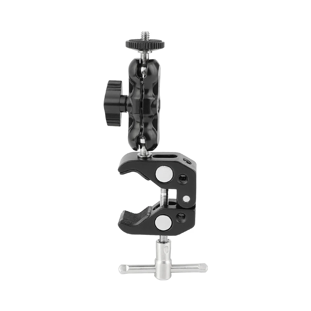 HDRIG Magic Friction Arm Super Clamp Crab Pliers Clip with Versatile 1/4"-20 Mini Ball Head for DSLR Camera Studio Microphone
HDRIG Magic Friction Arm Super Clamp Crab Pliers Clip with Versatile 1/4"-20 Mini Ball Head for DSLR Camera Studio Microphone
