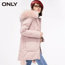 Tylko kobiety kołnierz z futra szopa dekoracyjne pompon Pure Color długi płaszcz kurtka | 118312509(China)