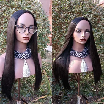 Natural Black Color Synthetic Wigs with Middle Deep Part Straight Hair Glueless Strap Fiber Wigs with Pre Plucked
Natural Black Color Synthetic Wigs with Middle Deep Part Straight Hair Glueless Strap Fiber Wigs with Pre Plucked