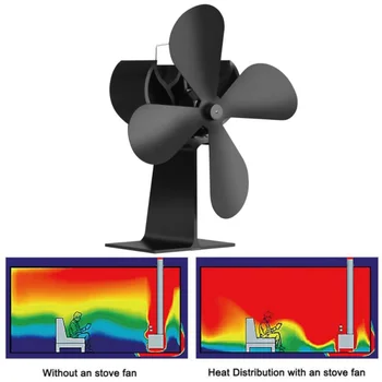 Heat Powered Fireplace Fan Wit Handle 4 Blades Silent Operation Eco-Friendly Stove Fan Circulating Warm Air Saving Fuel Efficien
Heat Powered Fireplace Fan Wit Handle 4 Blades Silent Operation Eco-Friendly Stove Fan Circulating Warm Air Saving Fuel Efficien