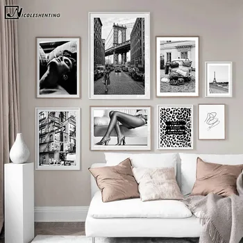 Black White Paris Photography Painting Leopard Road Sign Sexy Lady Fashion Poster Canvas Print Wall Art Picture Salon Decoration 
Black White Paris Photography Painting Leopard Road Sign Sexy Lady Fashion Poster Canvas Print Wall Art Picture Salon Decoration
