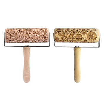 Handheld Wooden Engraved Rolling Pins Embossing Pastry Dough Roller For Cookies Noodle Biscuit Fondant Cake Decor
Handheld Wooden Engraved Rolling Pins Embossing Pastry Dough Roller For Cookies Noodle Biscuit Fondant Cake Decor