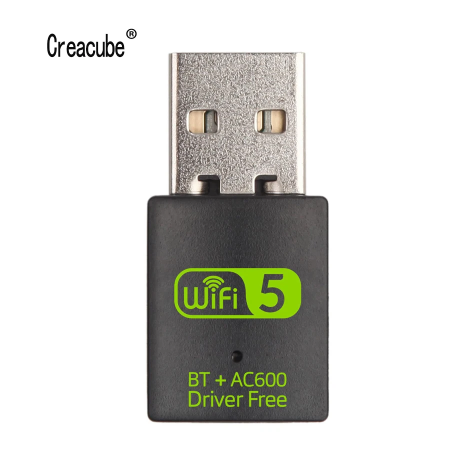Creacube 5G беспроводной USB WiFi Bluetooth адаптер 600M приемник 4 2 сетевая карта передатчик