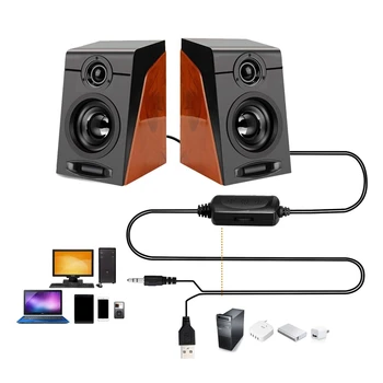 3Wx2 Computer Speakers with Surround Stereo USB Wired Powered Multimedia Speaker for PC/Laptops/Smart Phone
3Wx2 Computer Speakers with Surround Stereo USB Wired Powered Multimedia Speaker for PC/Laptops/Smart Phone
