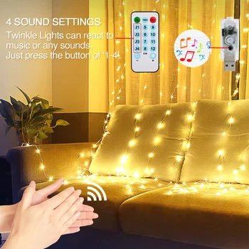 3Mx3M 310 LEDs Curtain String Lights Remote Control USB LED Wedding Decoration Fairy Garland for Outdoor Christmas Home Party 
3Mx3M 310 LEDs Curtain String Lights Remote Control USB LED Wedding Decoration Fairy Garland for Outdoor Christmas Home Party