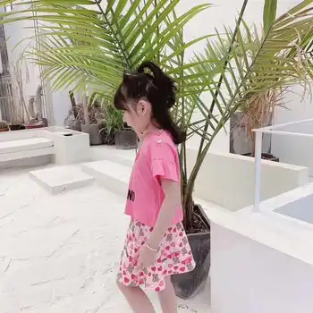 Girls 2020 Summer New Fashion Cute Princess T-shirt + Pink Skirt 2 Pieces Set 90-150 Kids Suit 
Girls 2020 Summer New Fashion Cute Princess T-shirt + Pink Skirt 2 Pieces Set 90-150 Kids Suit