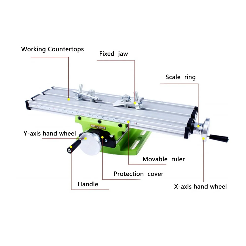 Miniature Precision Multifunction Milling Machine Bench Drill Vise Fixture Worktable X Y-Axis Adjustment Coordinate Table | Инструменты