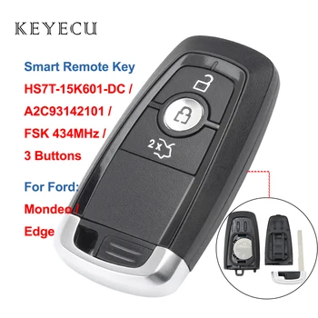 Keyecu Keyless Entry Smart Remote Car Key 3 Buttons FSK 434MHz for Ford Edge 2018 Mondeo 2017 FCC: HS7T-15K601-DC, A2C93142101
Keyecu Keyless Entry Smart Remote Car Key 3 Buttons FSK 434MHz for Ford Edge 2018 Mondeo 2017 FCC: HS7T-15K601-DC, A2C93142101