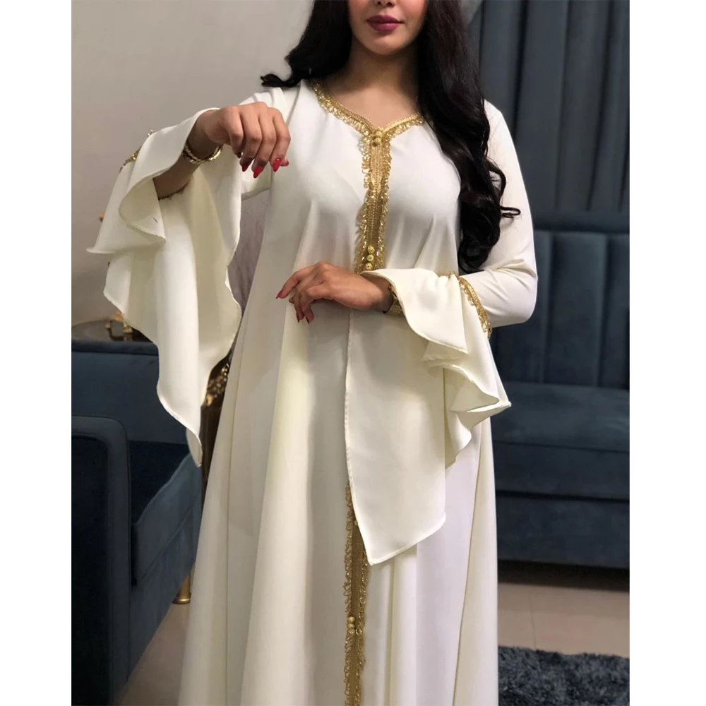 

Muslim Women Abaya Fashion Long Maxi Dress Eid Party Dubai Kaftan Arab Islamic Turkey Gown Evening Ramadan Morocco Jalabiya Robe