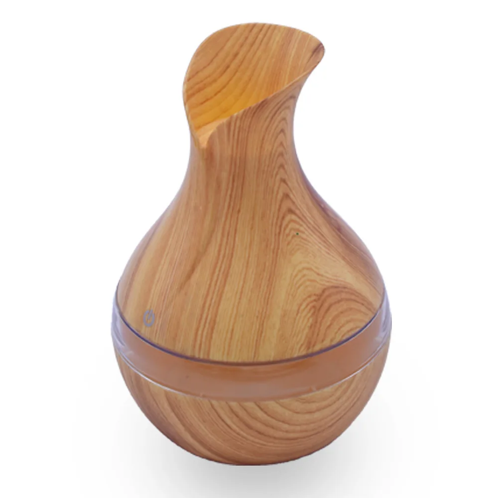 

Vase Humidifier 300ml Household Ultrasonic Wood Grain Aroma Diffuser Nebulizing Diffuser Colorful Ambience Light