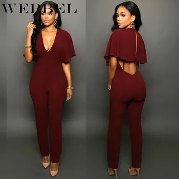 WEPBEL Women Jumpsuit&Romper Trousers Ladies Clubwear Playsuit V-neck Bodycon Party Bodysuit
WEPBEL Women Jumpsuit&Romper Trousers Ladies Clubwear Playsuit V-neck Bodycon Party Bodysuit