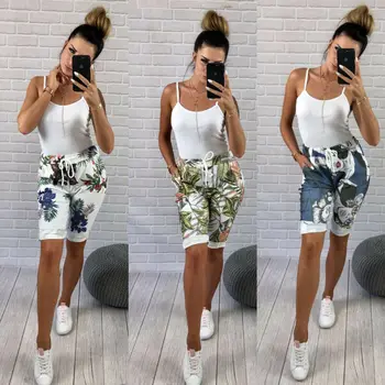 New Knee Length Pants Women Leaves Printed Middle Trousers Women Portrait Leisure Tie Waist Pants Women Elegant Elastic Bottoms
New Knee Length Pants Women Leaves Printed Middle Trousers Women Portrait Leisure Tie Waist Pants Women Elegant Elastic Bottoms