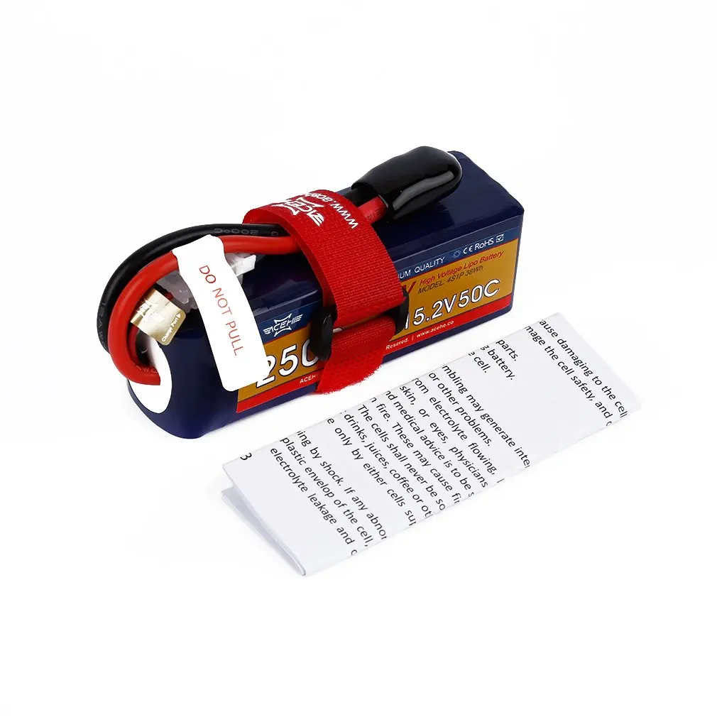 ACEHE 15.2V 2500mAh 50C 4S1P 38Wh with XT60 Plug High Voltage Lipo Battery Exquisitely Designed Durable Gorgeous
ACEHE 15.2V 2500mAh 50C 4S1P 38Wh with XT60 Plug High Voltage Lipo Battery Exquisitely Designed Durable Gorgeous