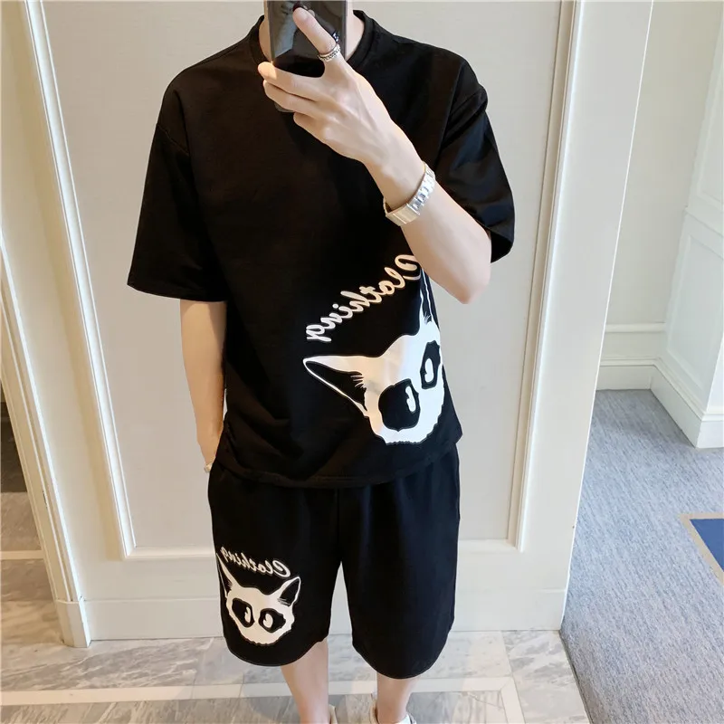 2019 Summer New Style Men Short Sleeve T-shirt Suit Men's Casual Sports Versatile round Neckline T-shirt Shorts Two-Piece Set
2019 Summer New Style Men Short Sleeve T-shirt Suit Men's Casual Sports Versatile round Neckline T-shirt Shorts Two-Piece Set