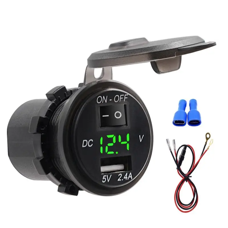 Car Car Charger Switch Control 12v Digital Display Modified Car Charger Waterproof Mobile Phone Charger To Send 60CM Line
Car Car Charger Switch Control 12v Digital Display Modified Car Charger Waterproof Mobile Phone Charger To Send 60CM Line