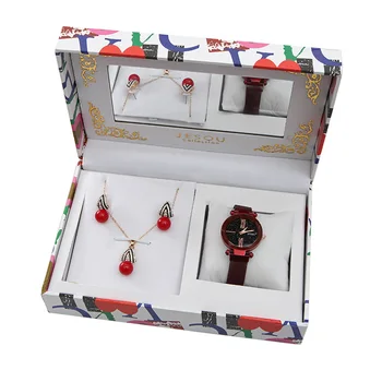 Exquisite Creative and Practical Gifts Women's Quartz Watch Starry Dial Luxury Pearl Stud Earrings Three-Piece Set Fast Shipping
Exquisite Creative and Practical Gifts Women's Quartz Watch Starry Dial Luxury Pearl Stud Earrings Three-Piece Set Fast Shipping