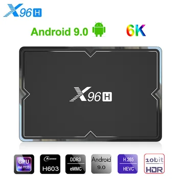 X96H Smart TV Box Android 9.0 USB 3.0 H603 Quad Core 6K Android TV Box 2.4G/5G Dual Band Wifi 100M Lan Set top Box
X96H Smart TV Box Android 9.0 USB 3.0 H603 Quad Core 6K Android TV Box 2.4G/5G Dual Band Wifi 100M Lan Set top Box