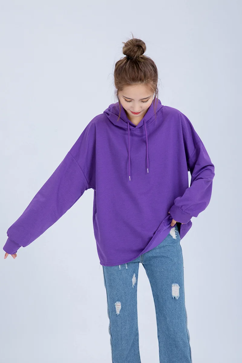 Sweatshirts Women's Solid Color Loose Long-sleeved Pullover Thin Section Pullover Hoodie Spring and Autumn Fashion Streetwear
Sweatshirts Women's Solid Color Loose Long-sleeved Pullover Thin Section Pullover Hoodie Spring and Autumn Fashion Streetwear