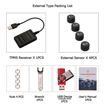 Car TPMS for Android USB Tire Pressure Monitoring System Navigation Display Wireless Auto Tyre Pressure Alarm
Car TPMS for Android USB Tire Pressure Monitoring System Navigation Display Wireless Auto Tyre Pressure Alarm