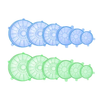 12 Pack Silicone Stretch Lids,Reusable Silicone Food Cover for Bowl,Can and Container,Durable,Expendable(Blue and Green)
12 Pack Silicone Stretch Lids,Reusable Silicone Food Cover for Bowl,Can and Container,Durable,Expendable(Blue and Green)