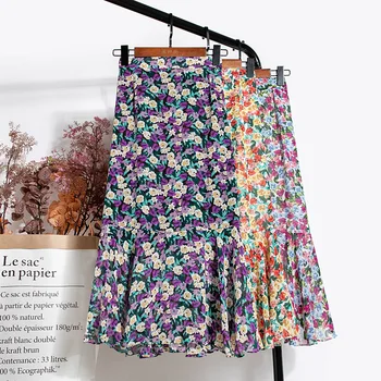 Vintage Purple Flora print Mermaid Skirts Womens Summer 2020 New Elegant High Waist Chiffon Skirt Slim Ruffled Pencil Skirt M527
Vintage Purple Flora print Mermaid Skirts Womens Summer 2020 New Elegant High Waist Chiffon Skirt Slim Ruffled Pencil Skirt M527