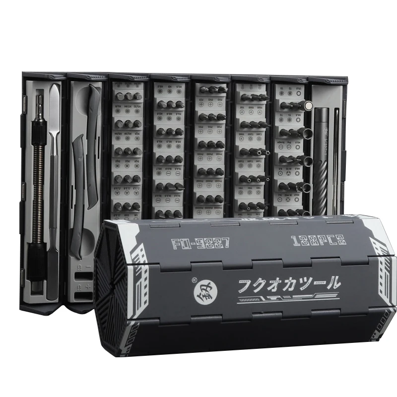 128 in 1 Screwdriver Set Reel Storage Box Five-pointed Star Shaped Bit Head Magnetic Precision Kit Phone Repair Tool | Инструменты