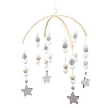 Wooden Beads Wind Chimes with Wool Balls Newborn Baby Bed Hanging Windbell Crib Tent Kids Room Decorations Ornaments
Wooden Beads Wind Chimes with Wool Balls Newborn Baby Bed Hanging Windbell Crib Tent Kids Room Decorations Ornaments