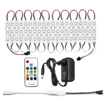 20PCS WS2811 DC12V 3LED 5050 RGB SMD LED Module Strip Light Front Window Sign 14Keys Remote Control for Backlight Display
20PCS WS2811 DC12V 3LED 5050 RGB SMD LED Module Strip Light Front Window Sign 14Keys Remote Control for Backlight Display