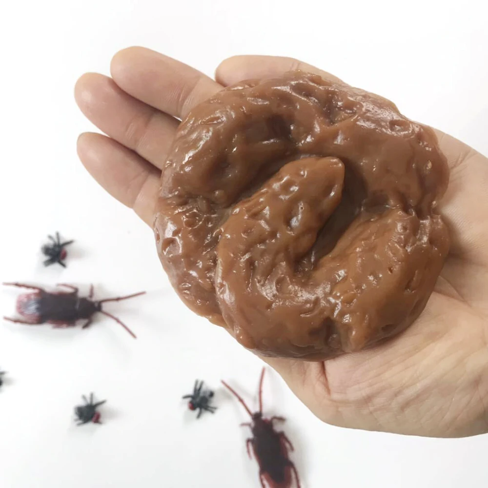 

8.5cm Fake Poop Piece Shit Prank Antistress Squishy Toys Joke Tricky Toys Mischief Turd Realistic Simulation Shit Surprise Gift