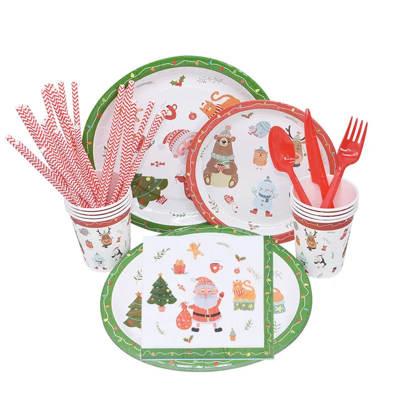 Cartoon Santa Claus Print Disposable Tableware Set Paper Cup Plate Straw Christmas Brithday Party Kid Baby Shower Decor Supplies
Cartoon Santa Claus Print Disposable Tableware Set Paper Cup Plate Straw Christmas Brithday Party Kid Baby Shower Decor Supplies